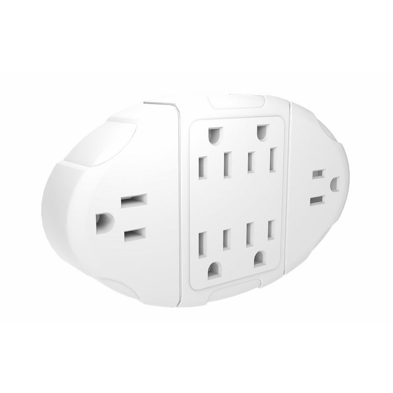Stanley 38110 6-Way Transformer Tap with Grounded 6-Outlet Wall Adapter
