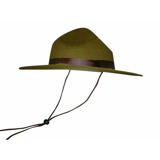 Olive Green Park Ranger/Mountie/ Smokey Bear Hat-One Size Fits Most Adults