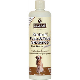 Natural Flea and Tick Shampoo with Oatmeal for Dogs, 16.9-Ounce