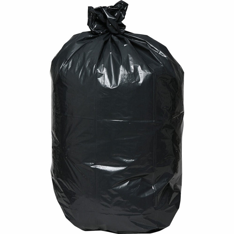 Genuine Joe GJO01533 Heavy Duty Low-Density Puncture Resistant Trash Bag, 33 gallon Capacity, 1.50 mil Thickness, Black (Box of 100)