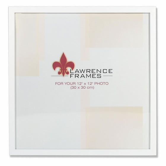 Lawrence Frames 755812 White Wood Picture Frame, 12 by 12-Inch