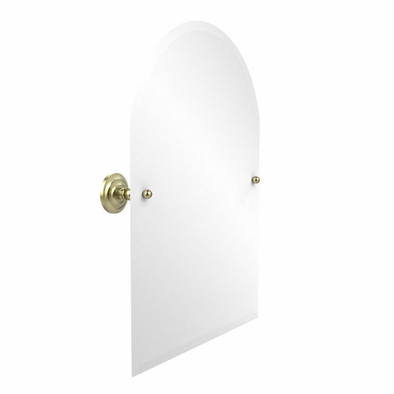 Allied Brass PQN-94-SBR26-Inch X 21-Inch Arched Top Mirror, Satin Brass