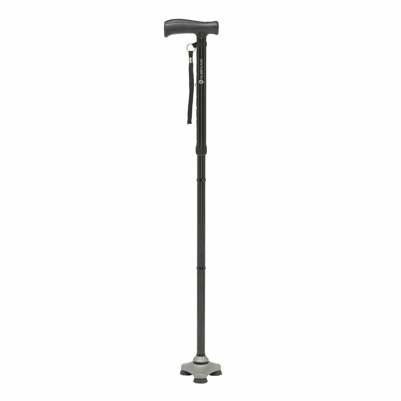 HurryCane Freedom Edition Folding Cane with T Handle, Original Black