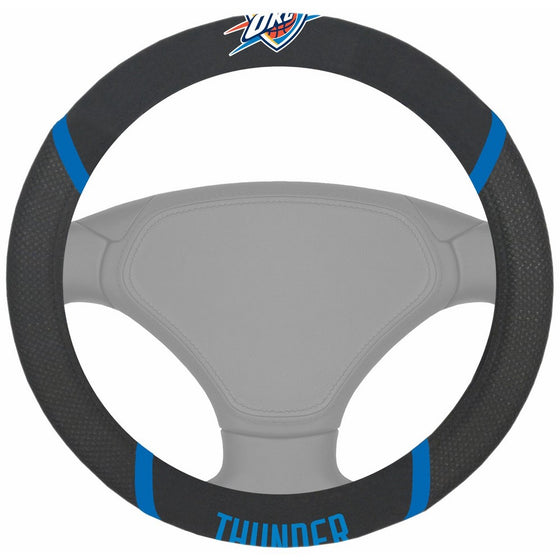 FANMATS 14873 NBA Oklahoma City Thunder Polyester Steering Wheel Cover