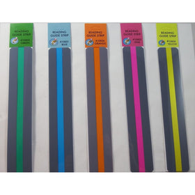 Reading Guide Highlighter Strips, Set of 5 (Blue, orange, green, pink and yellow)