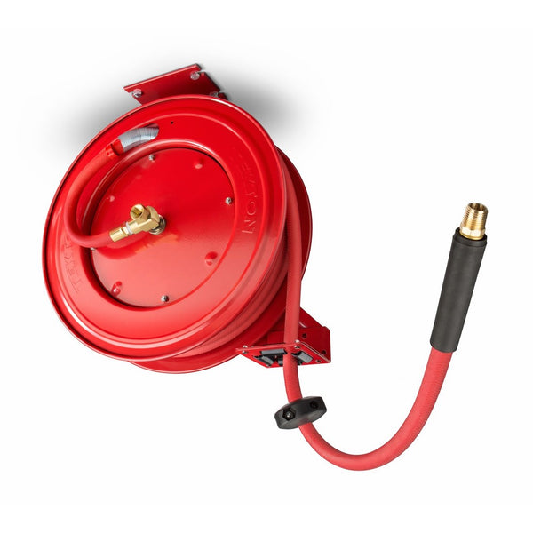 TEKTON 50-Foot x 1/2-Inch I.D. Auto Rewind Air Hose Reel (250 PSI) | 46848