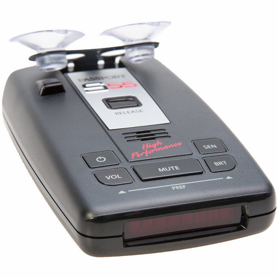 Escort Passport S55 High Performance Pro Radar and Laser Detector with DSP (High-Intensity Red Display)