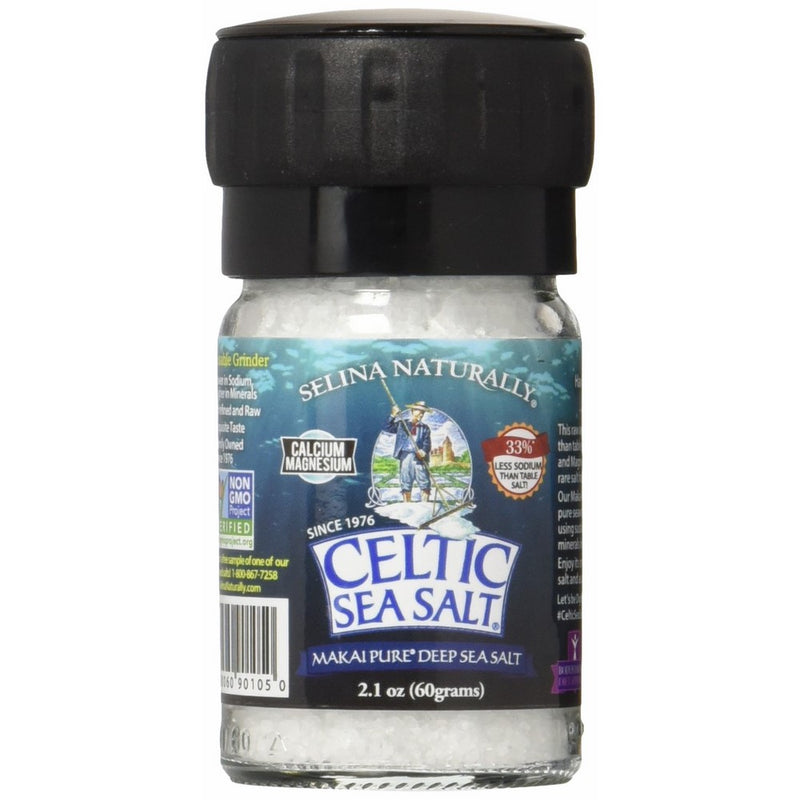 Celtic Sea Salt Makai Pure Deep Sea Salt Mini Grinder, 2.1 Ounce