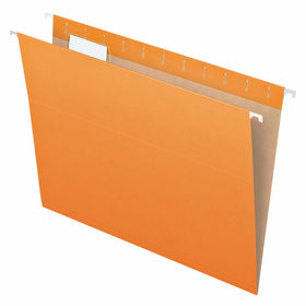 Pendaflex Recycled Hanging Folders, Letter Size, Orange, 1/5 Cut, 25/BX (81607)