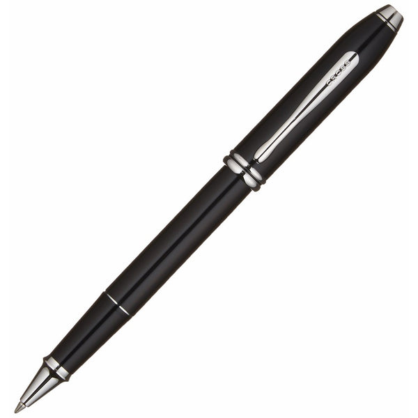 Cross Townsend Black Lacquer Rollerball Pen with Rhodium Plated Appointments (AT0045-4)