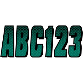 Hardline Products Series 300 Factory Matched 3-Inch Boat & PWC Registration Number Kit, Forest Green/Black