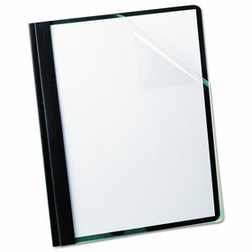 Oxford 53306 Clear Front Report Cover, 3-Prong, 1/2 Capacity, Black Back Cover, 25 per Box