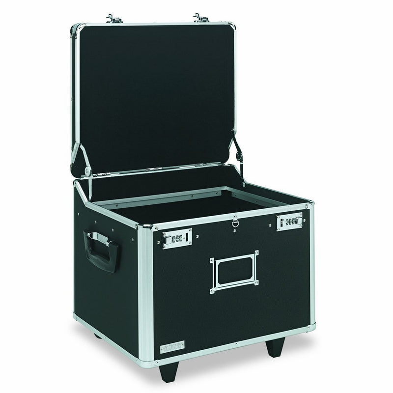 Vaultz VZ01270 Locking Mobile File Chest, Letter/Legal, 15 1/4 x 12 1/4 x 11 1/2, Black