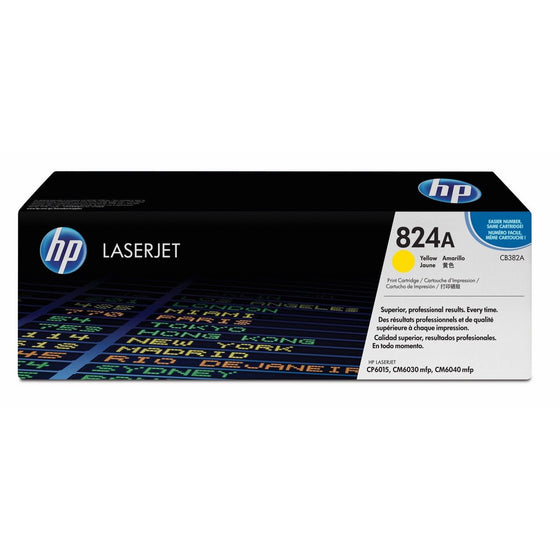 HP 824A (CB382A) Yellow Original Toner Cartridge for HP Color LaserJet CP6015 CM6030 CM6040