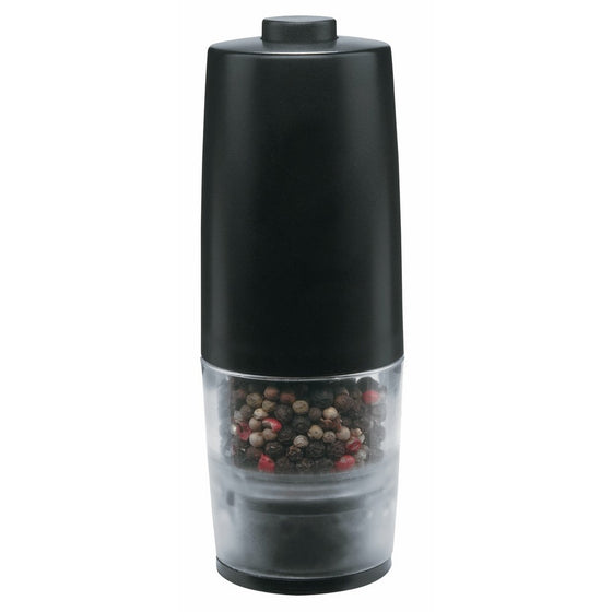 Trudeau One-Hand Battery Operated Pepper Mill, Black