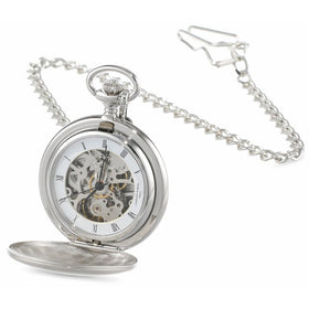 Charles-Hubert, Paris Satin Finish Mechanical Pocket Watch
