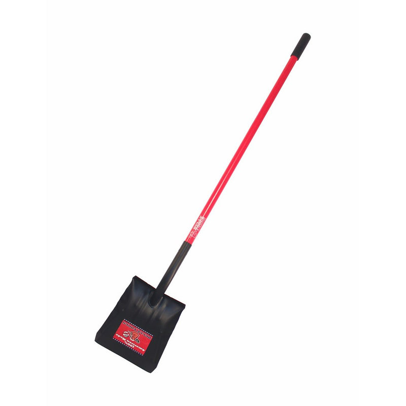 Bully Tools 82525 14 Ga. Square Point Shovel. Fiberglass Long Handle.