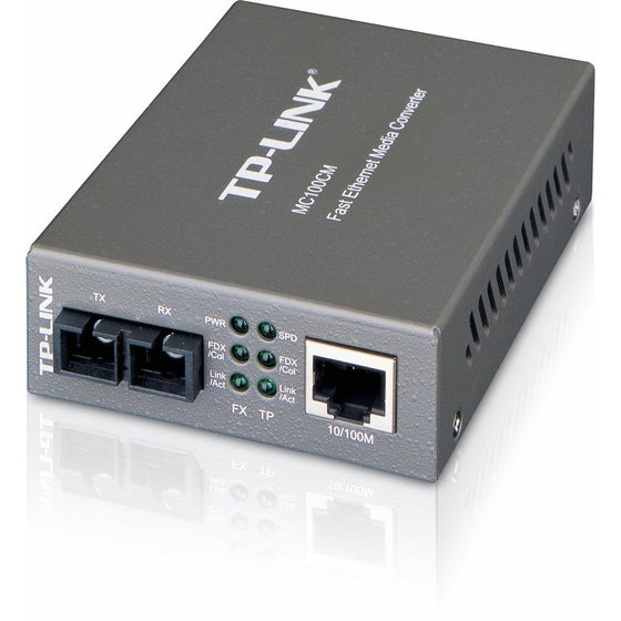 TP-Link Fast Ethernet Media Converter, Up to 100Mbps RJ45 to 100M Multi-Mode SC Fiber (MC100CM)