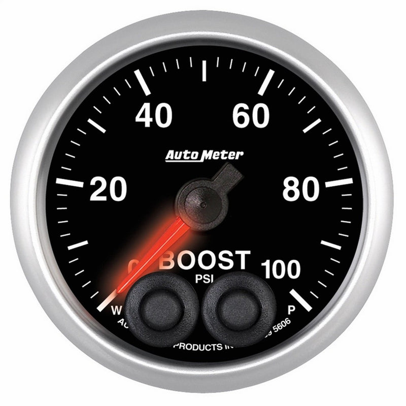 Auto Meter 5606 Elite 2-1/16" 0-100 PSI Full Sweep Electric Boost Gauge