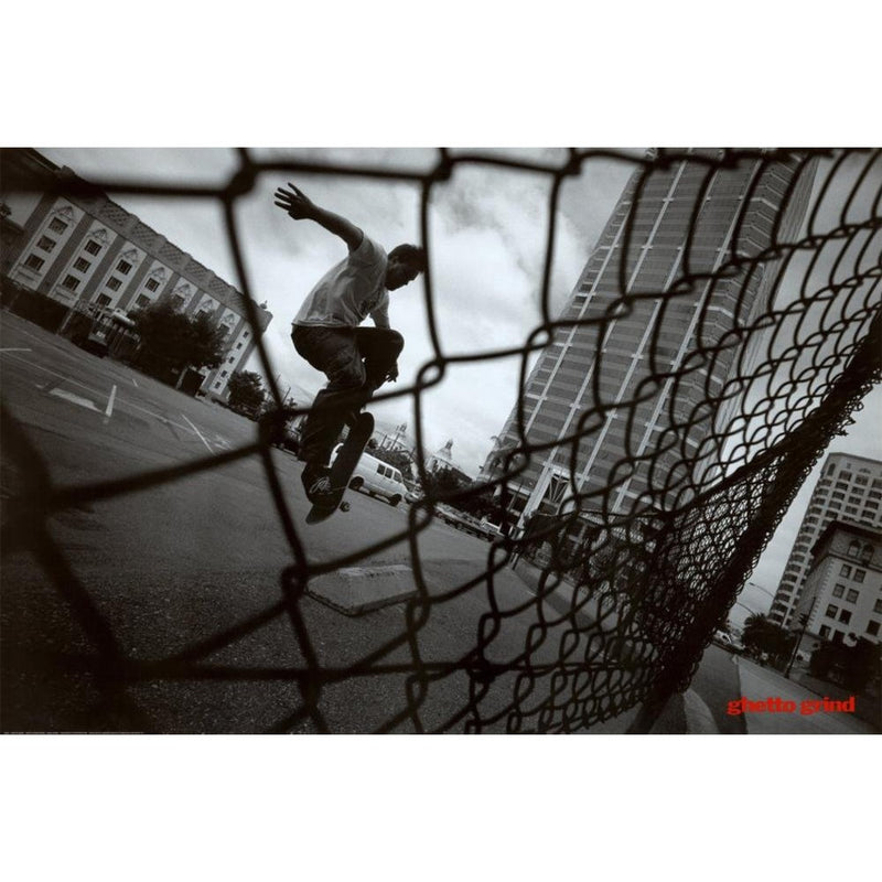 (24x36) Ghetto Grind Skateboard Sports Poster Print