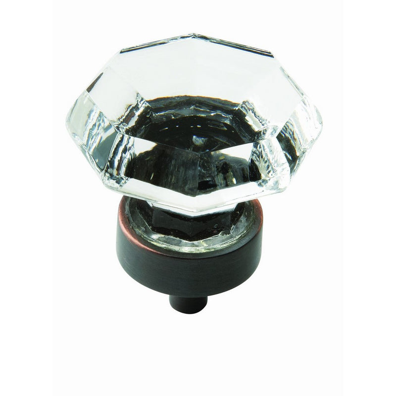 Amerock BP55268-CORB Traditional Classics 1-Inch Diameter Knob, Crystal Oil-Rubbed Bronze