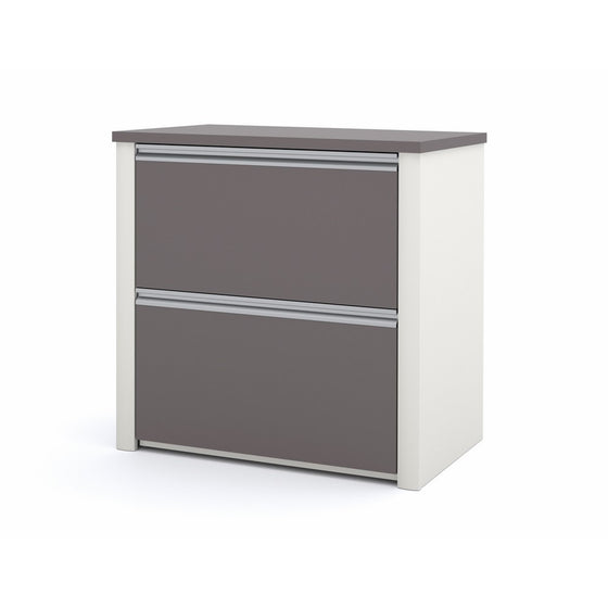 Bestar Connexion Lateral File Drawer (Ready-To-Assemble), 30", Slate/Sandstone