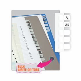 Redi-Tag Write-On Index Tabs, Permanent Adhesive, 7/16 x 1 Inches, Bulk Packed, 416 tabs Per Pack, White (31010)