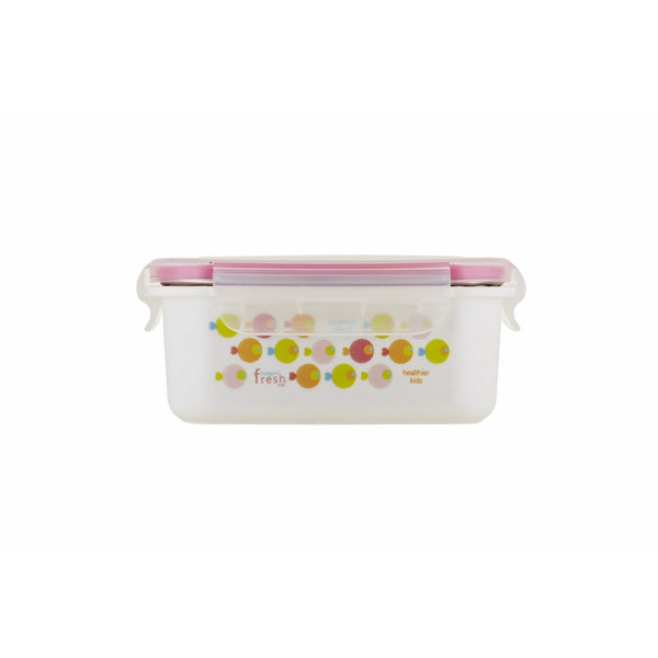 Innobaby Keepin' Fresh Stainless Bento Snack or Lunch Box with Lid for Kids and Toddlers. BPA Free. Pink Fish.