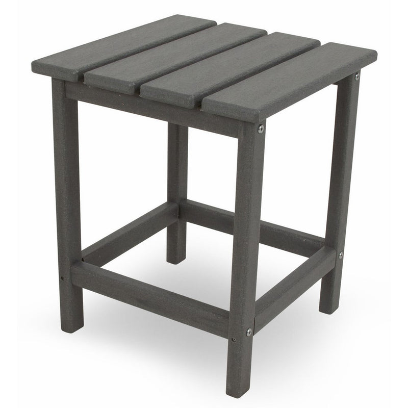 POLYWOOD ECT18GY Long Island Side Table, 18-Inch, Slate Grey