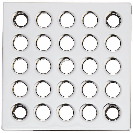Ebbe E4401 Square Shower Drain Grate, Silver