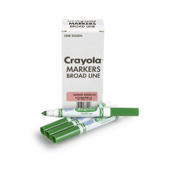 Crayola 12 Count Washable Bulk Markers, Green