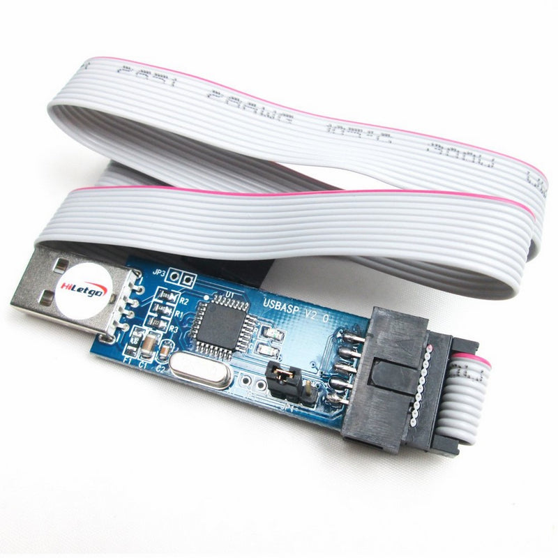 HiLetgo 51 AVR ATMEGA8 Programmer USBasp USB ISP 10 Pin USB Programmer 3.3V/5V with Cable