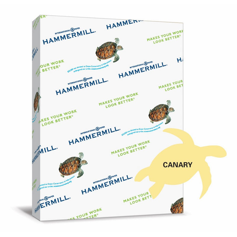 Hammermill Paper, Colors Canary, 24lb, 8.5 x 11, Letter, 500 Sheets/1 Ream, (104307R), Made In The USA
