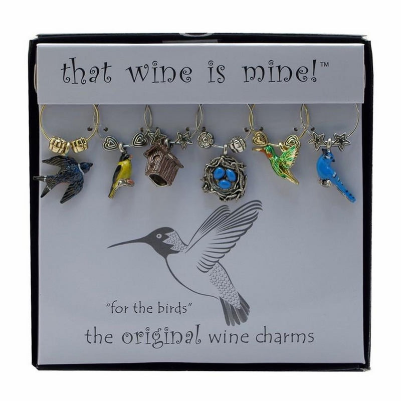 Wine Things WT-1438P For The Birds Wine Charms, Painted