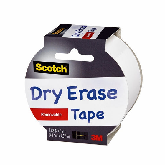 Scotch Dry Erase Tape, White, 1.88-Inch x 5-Yard