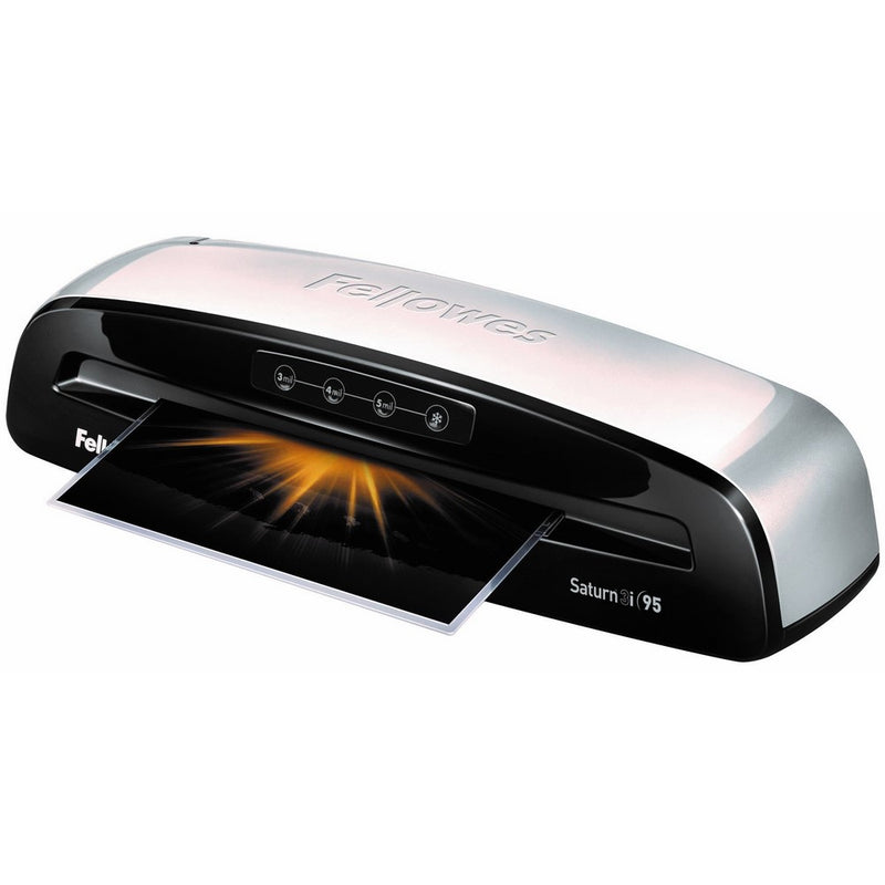 Fellowes Laminator Saturn3i 95, 9.5 inch, Rapid 1 Minute Warm-up Laminating Machine, with Laminating Pouches Kit (5735801)