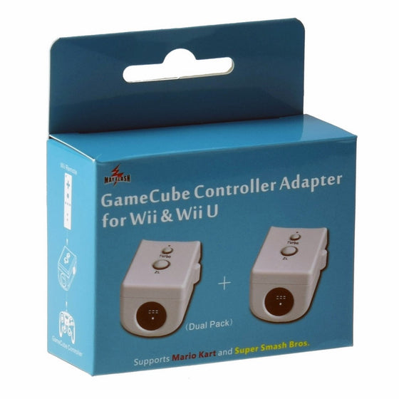 Mayflash GameCube Controller Adapter for Wii & Wii U (Dual Pack), White