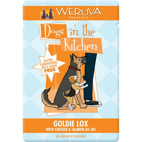 Weruva Dogs in the Kitchen, Goldie Lox with Chicken & Wild-Caught Salmon Au Jus Dog Food, 2.8oz Pouch (Pack of 12)