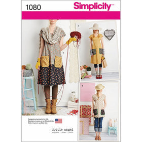 Simplicity Pattern 1080 Misses' Dress or Tunic by Dottie Angel, Size A (XS-S-M-L-XL)