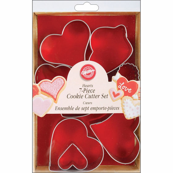 Wilton 7-Piece Metal Heart Cookie Cutter Set