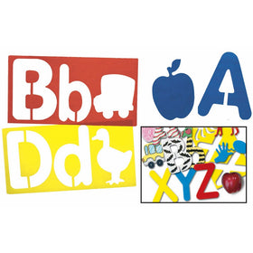 Royclo R5618 Big Alphabet and Picture Stencils, (Set of 26)