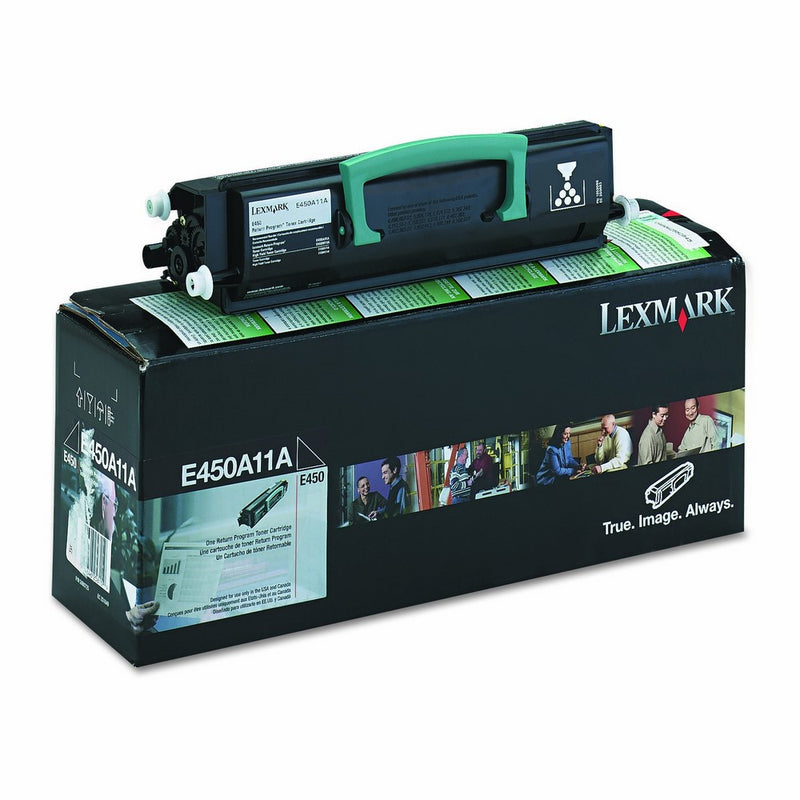 Lexmark E450A11A Toner, 6000 Page-Yield, Black