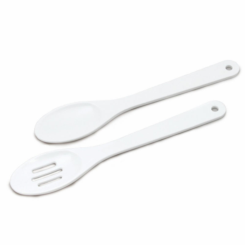 Chef Craft 2-Piece Poly Spoon Set, White