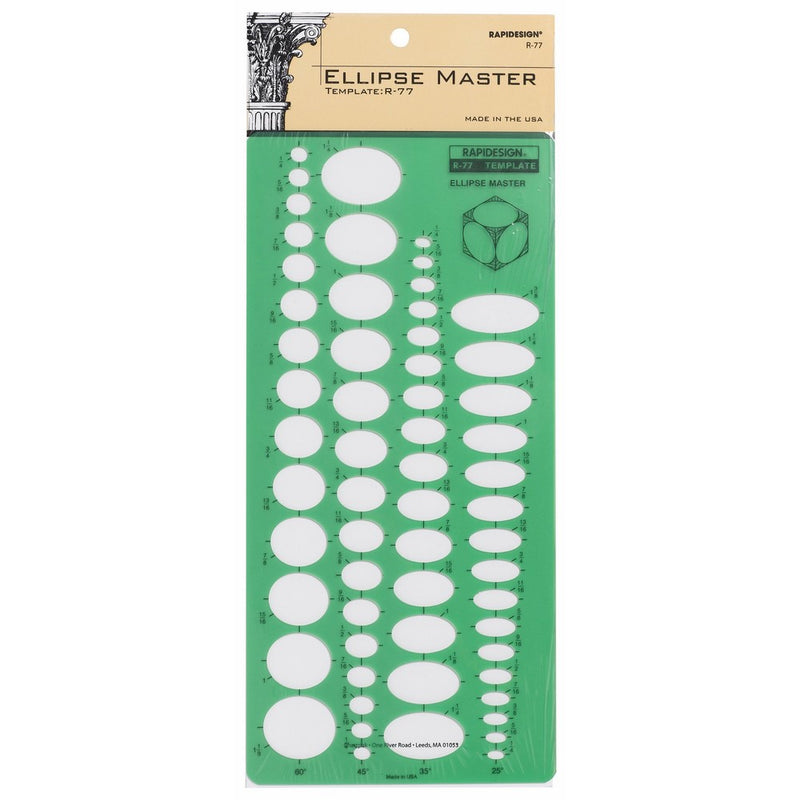 Rapidesign Ellipse Master Template, 1 Each (R77)