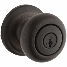 Kwikset Juno Entry Knob featuring SmartKey in Venetian Bronze