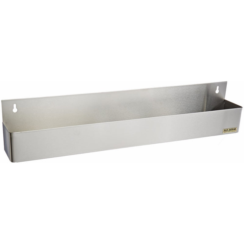 San Jamar B5532 Stainless Steel Single Rail Speed Rack Bottle Holder, 31-1/8" Width x 6" Height x 4-1/8" Depth
