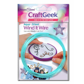 Purple Cows 7102 Craftgeek Wind It Wire Refills, 3-Feet Length, Aqua
