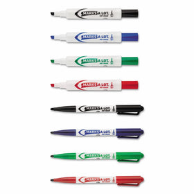 Avery 29870 MARK A LOT Desk/Pen-Style Dry Erase Marker, Chisel/Bullet Tip, Assorted (Pack of 24)