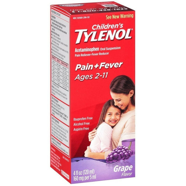 TYLENOL Children's Oral Suspension Grape Splash Flavor 4 oz