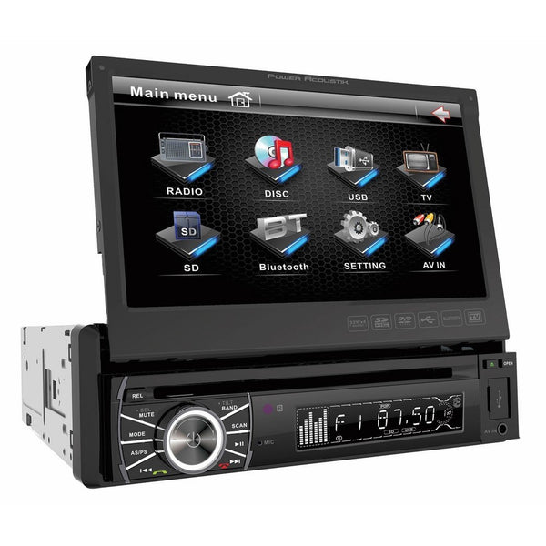 Power Acoustik PTID-8920B In-Dash DVD AM/FM Receiver with 7-Inch Flip-Out Touchscreen Monitor and USB/SD Input